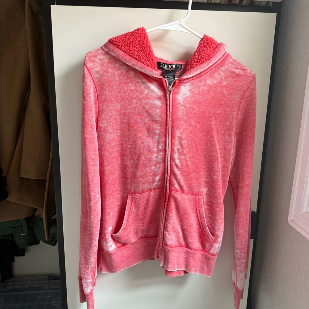 Sugarlips Pink Zip-Up Hoodie